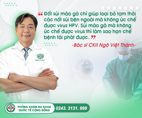 Phương pháp đốt sùi mào gà đã quá cũ!
